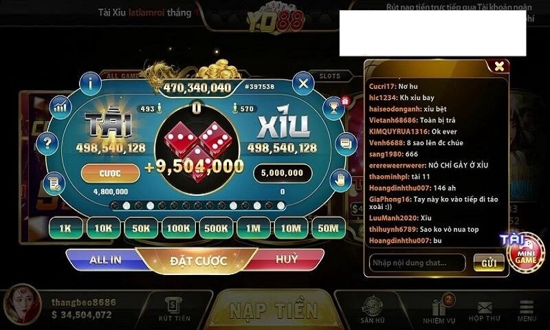 Yo88 tài xỉu có diện đẹp và ấn tượng